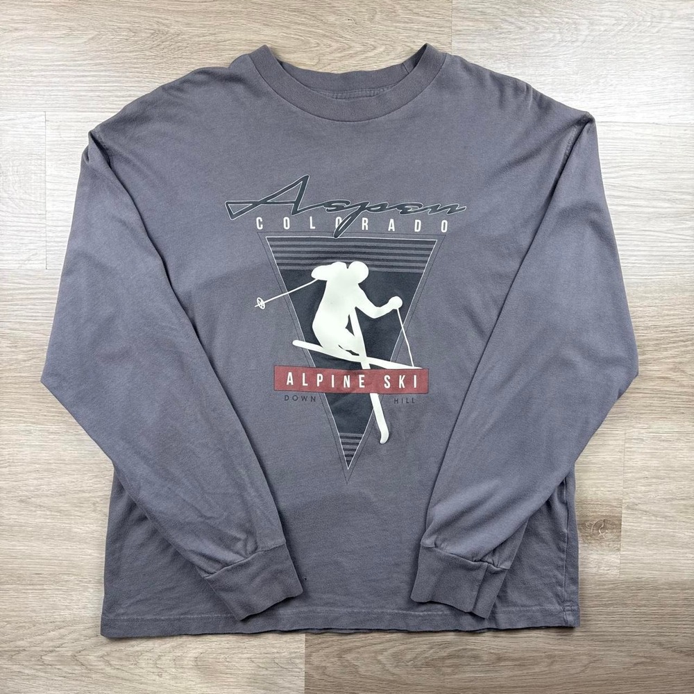 Abercrombie & Fitch Oversized Aspen Colorado Long Sleeve Tee L